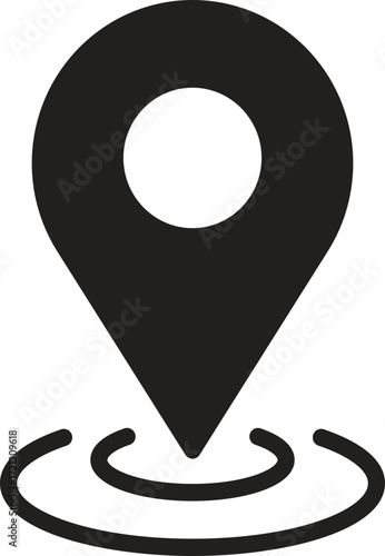 location, map, address icon Location pin icon with a circular base.