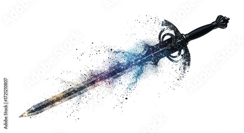 Mystic Dissolution: An Artistic Interpretation of a Sword's Ephemeral Existence