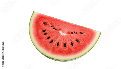 Close-up wedge of red watermelon