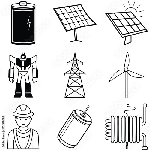 Powering the Future AI Insights 'from google import genai' & Renewable Energy Icons