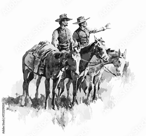 cowboy riding horse