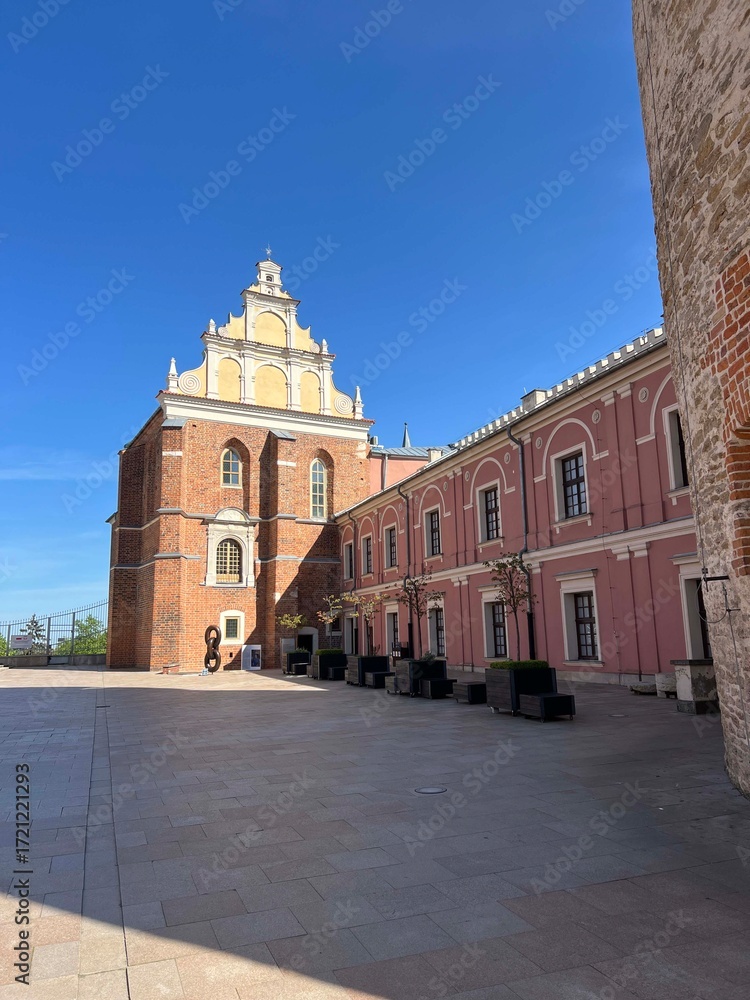 Fototapeta premium The historic courtyard of Lublin Castle