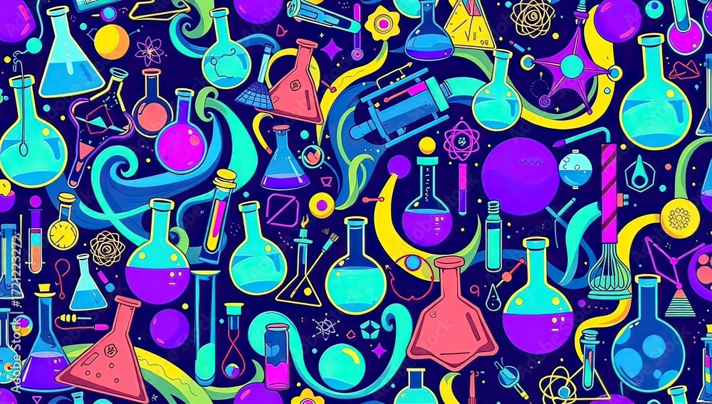 Fototapeta premium science pattern background 