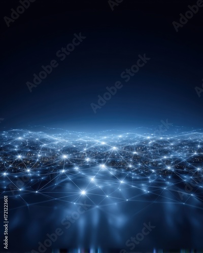 Wireless network hight speed technology smart city with cyber, cyberspace, futuristic