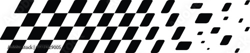 Abstract Black and White Checkered Flag Design for Racing and Speed Themes