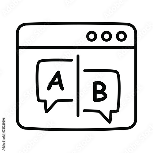 Ab Testing  doodle icon EPS 10 file