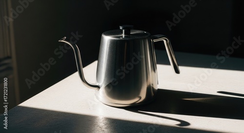 Sleek Stainless Steel Gooseneck Kettle for Pour Over Coffee Brewing