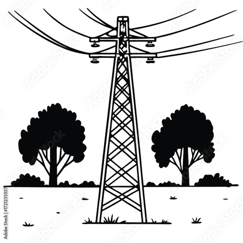 High tension pole