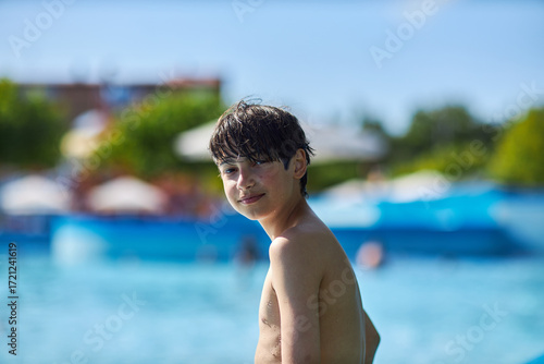 Wallpaper Mural Boy enjoys summer day at the water park Torontodigital.ca