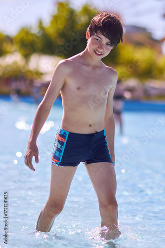Wallpaper Mural Boy enjoying a summer day at water park Torontodigital.ca