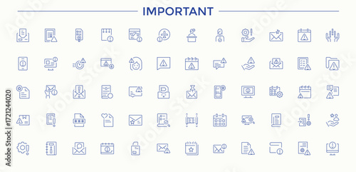 Important line icon set. Minimalist icons collection. Pictograms of royal, vip, star, special, privilege, celebrity. Art and illustration. Celebrity icon.