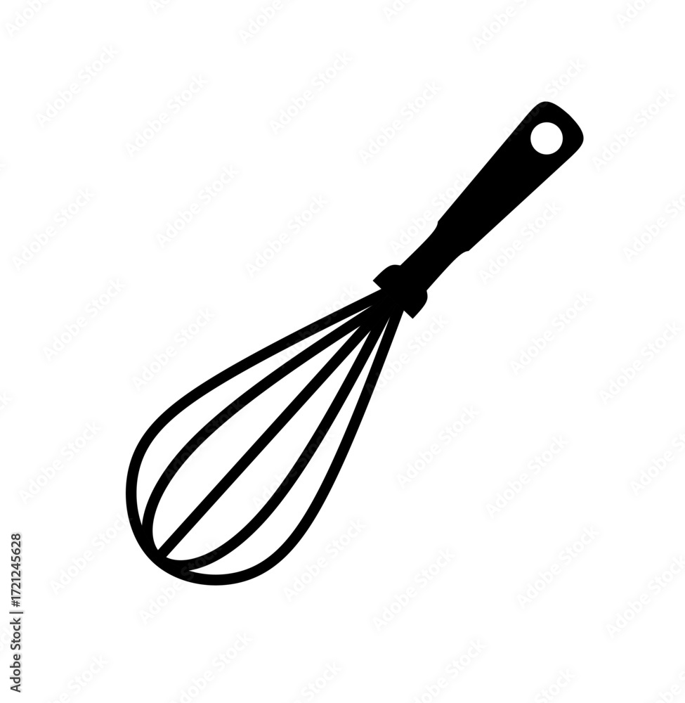 Fototapeta premium dough whisk icon vector on white background. whisk icon