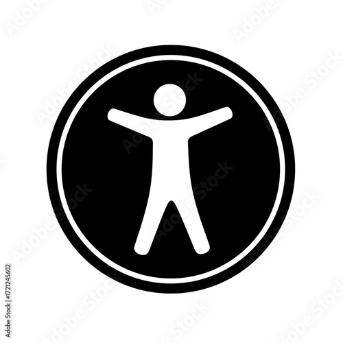 accessibility icon vector on white background