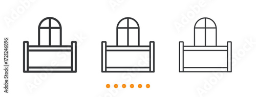 Balcony icon. Thin line icon vector