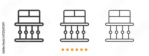 Balcony icon. Thin line icon vector