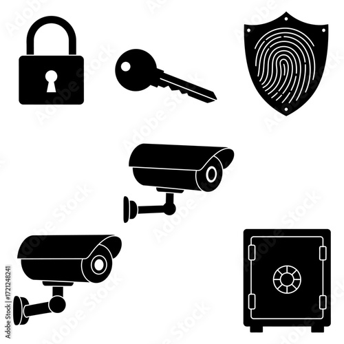 Safety and Security Security System, Video Surveillance, Key, Lock, Safe, Security Shield