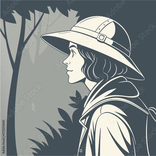 woman in a hat