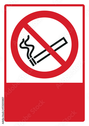 prohibition safety signs v2 your custom message here portrait size a4,a3,a2,a1_no smoking 