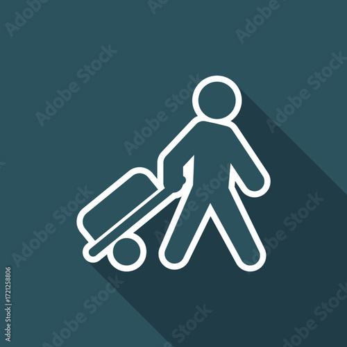 Vector illustration of traveler icon