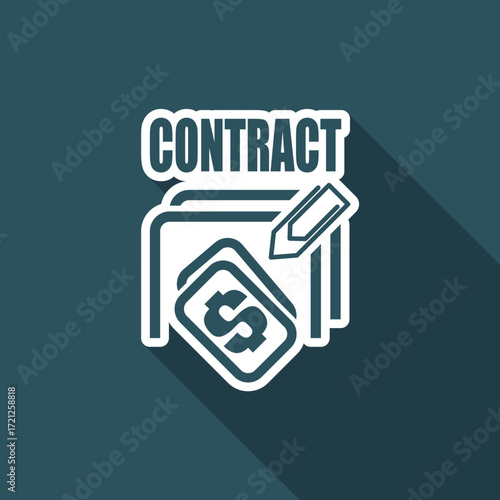 Vector illustration of contract icon