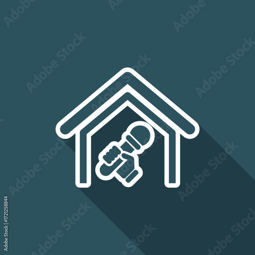 Vector illustration of single isolated karaoke icon