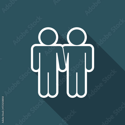 Vector illustration of  homosexual partner couple icon