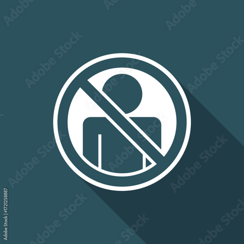 Vector illustration of single isolated icon depicting access forbidden concept""