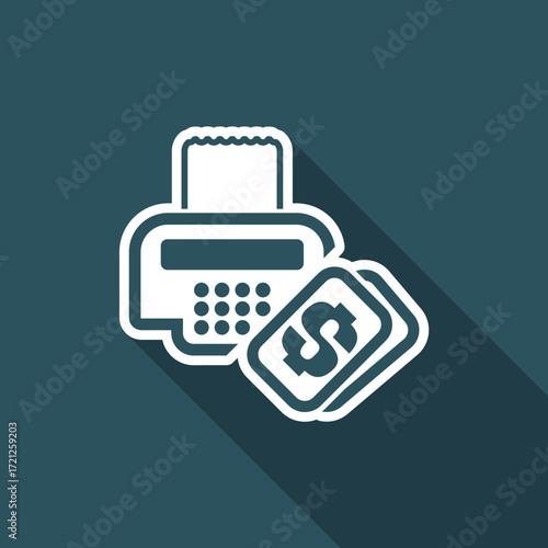 Vector illustration of single isolated cash icon
