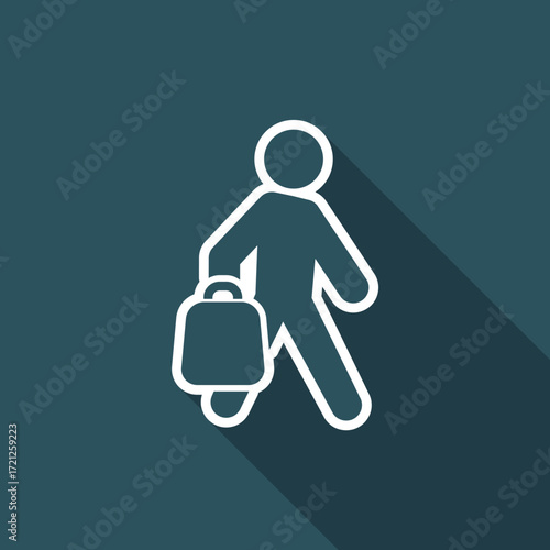 Vector illustration of single isolated shopping icon