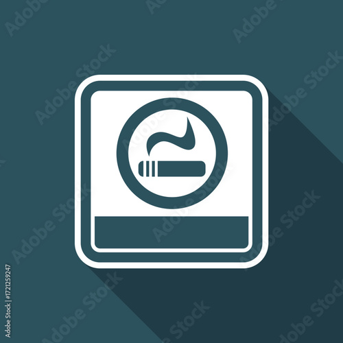 Vector illustration of single isolated smoke area icon