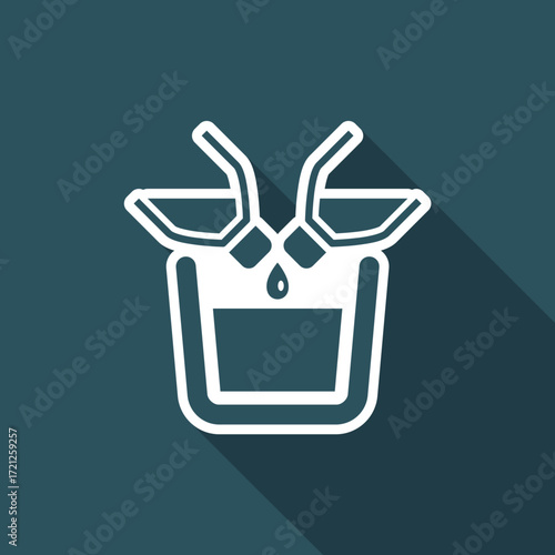 Vector illustration of single isolated pour liquid icon