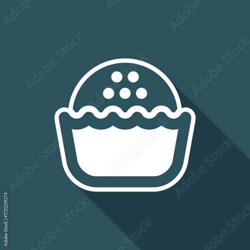 Vector illustration of single isolated pastry icon