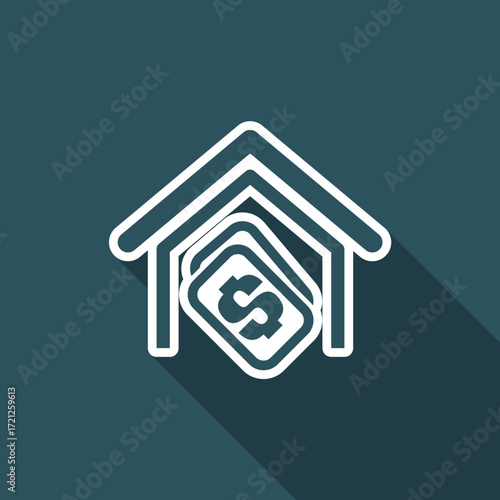 Vector illustration of single isolated money icon