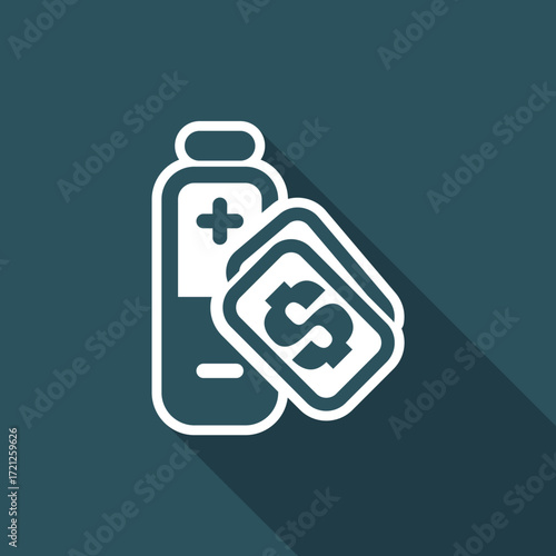 Vector illustration of single isolated charge cost icon