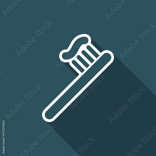 Vector illustration of single isolated toothpaste icon