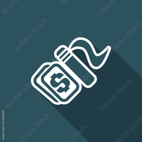 Vector illustration of single isolated smoke pay icon