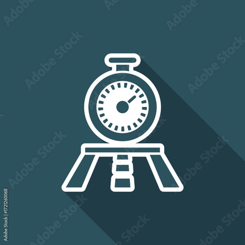 Vector illustration of single isolated timing race icon