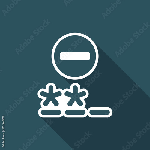 Vector illustration of single isolated password icon