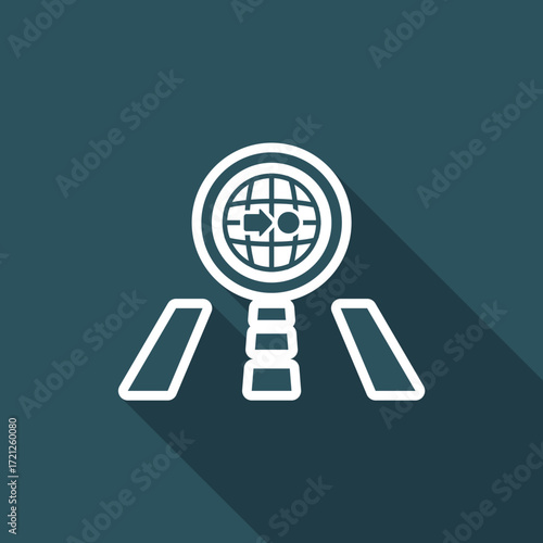 Vector illustration of single navigate icon