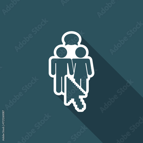 Vector illustration of single isolated web chat icon