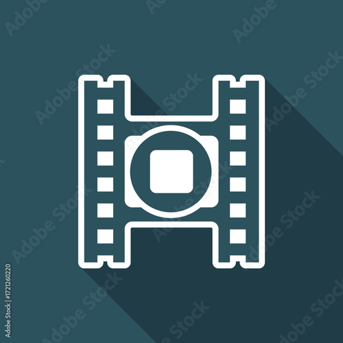 Vector illustration of single isolated stop icon