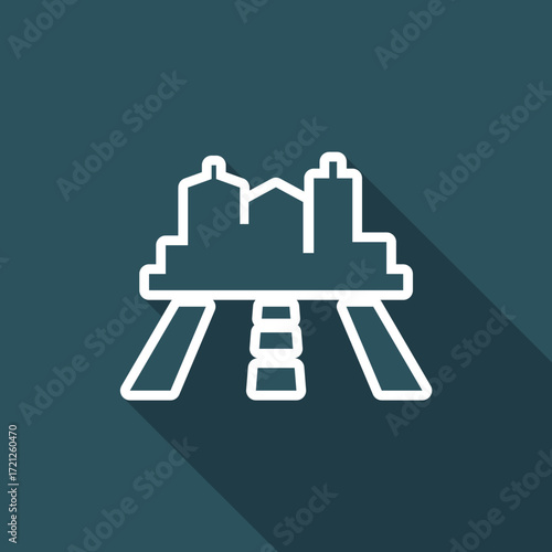 Vector illustration of single isolated navigate icon