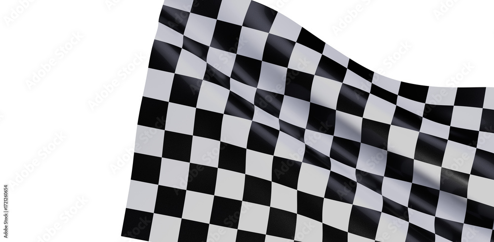 Fototapeta premium High-quality checkered flag image. Perfect for racing, sports, victory, and competition themes.