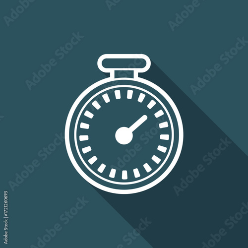 Vector illustration of single isolated chronometer icon