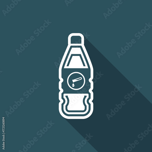 Vector illustration of single isolated dangerous bottle icon
