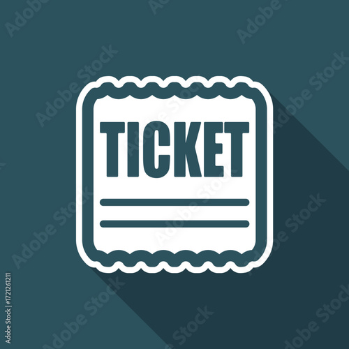 Vector illustration of single isolated tiket icon