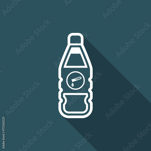 Vector illustration of single isolated chemical bottle icon