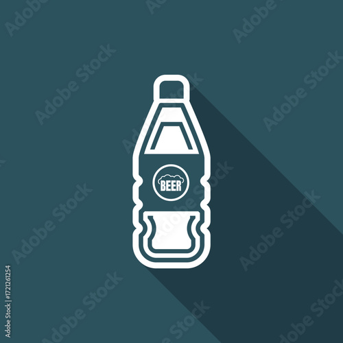 Vector illustration of single isolated beer icon