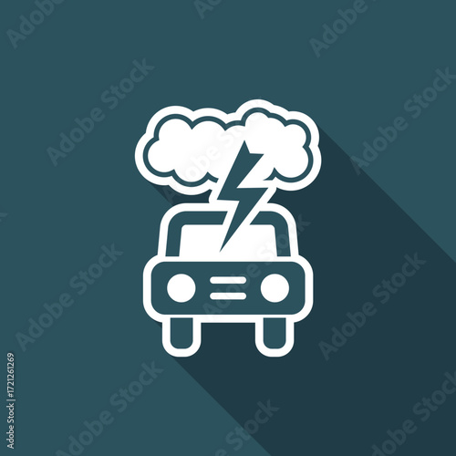 Vector illustration of single isolated car icon