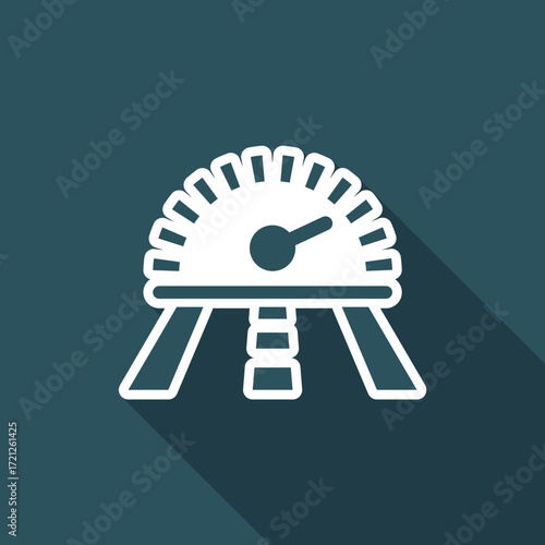 Vector illustration of single isolated speed race icon